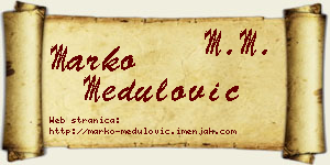 Marko Medulović vizit kartica